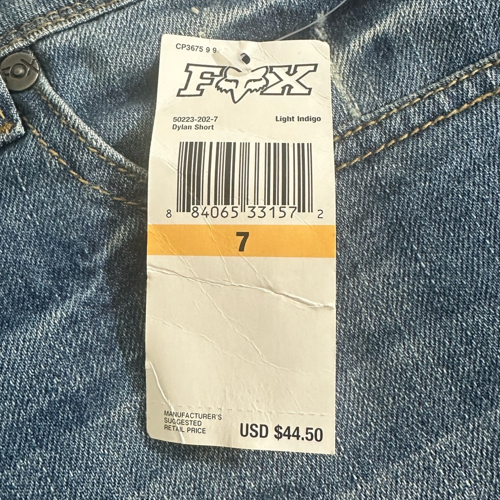 Fox Racing || Womans Denim Dylan Short Shorts Size 7 / 28 - Picture 9 of 10